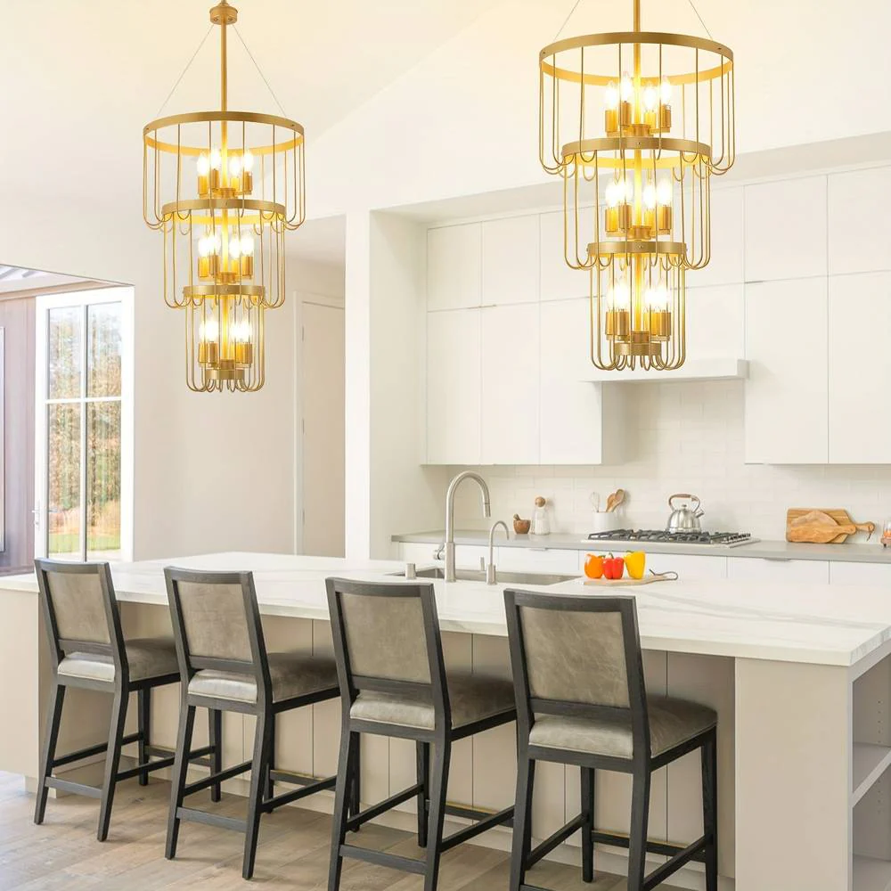 12-Light Farmhouse Staircase Chandelier - Image 5