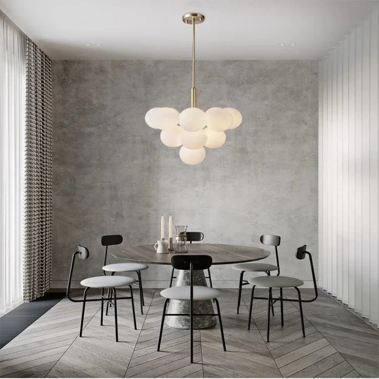 13-Light White Bubble Glass Ceiling Light