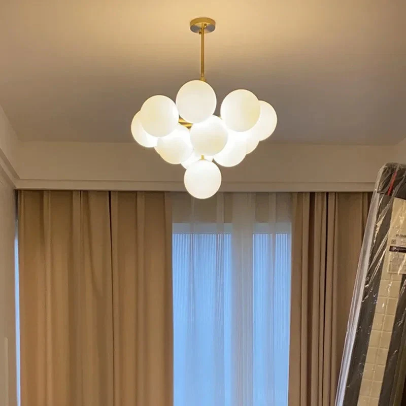 13-Light White Bubble Glass Ceiling Light - Image 3