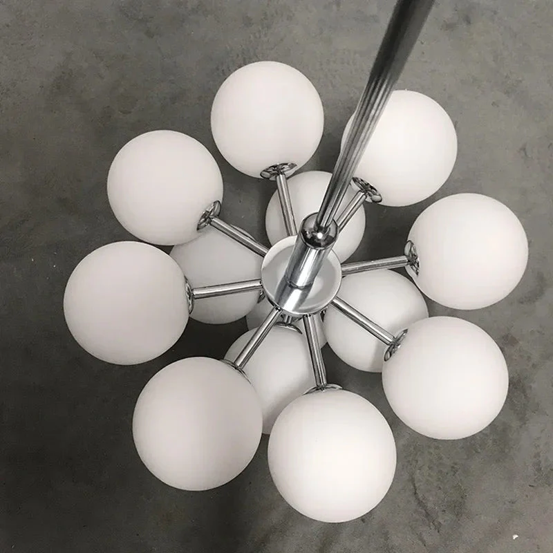13-Light White Bubble Glass Ceiling Light - Image 4