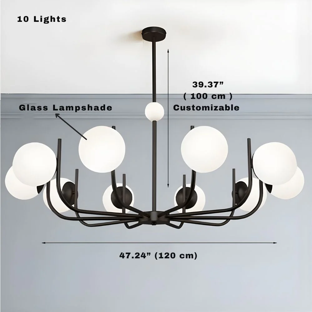 6-8-10 Lights Mid Century Modern Ceiling Light - Image 9