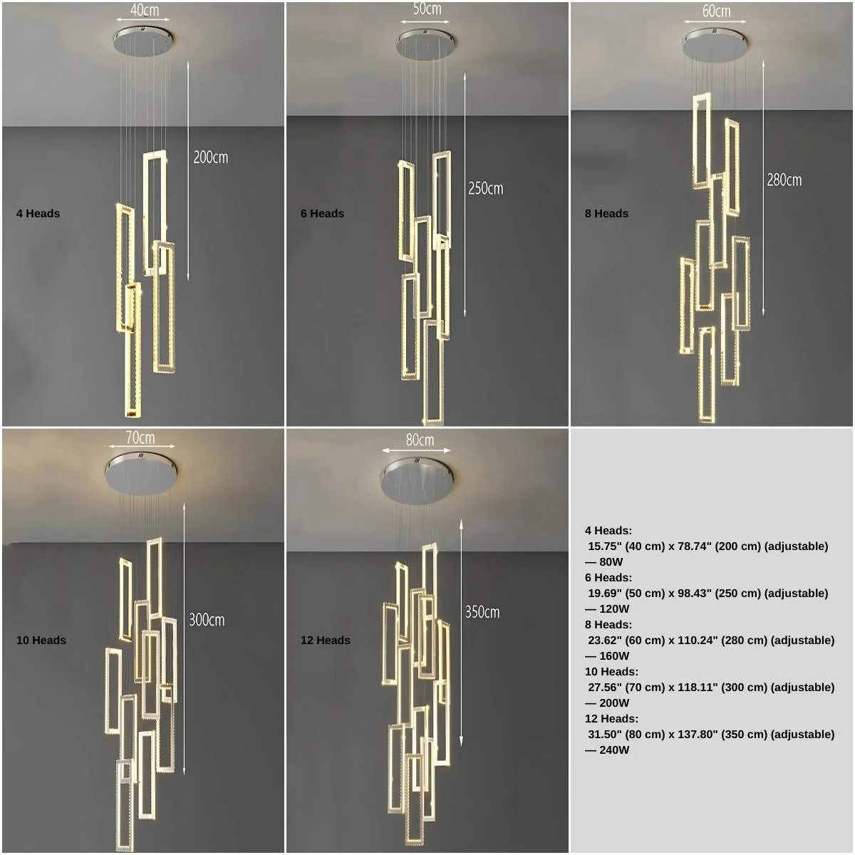 Acai Crystal Multi Pendant Chandelier - Image 10