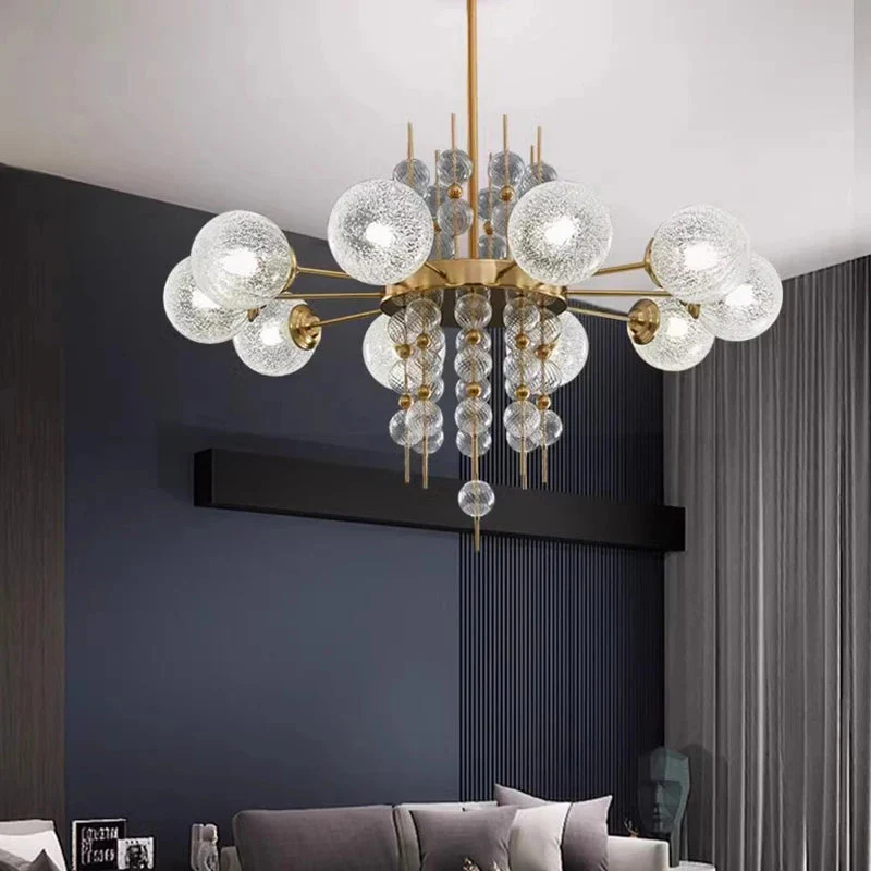 Acrylic and Gold Pendant Light - Ceiling Light - Image 2