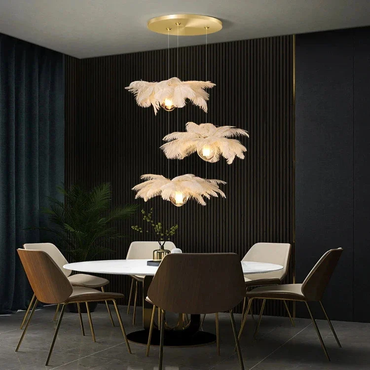 Adel Feather Staircase Lighting Chandelier - Image 3