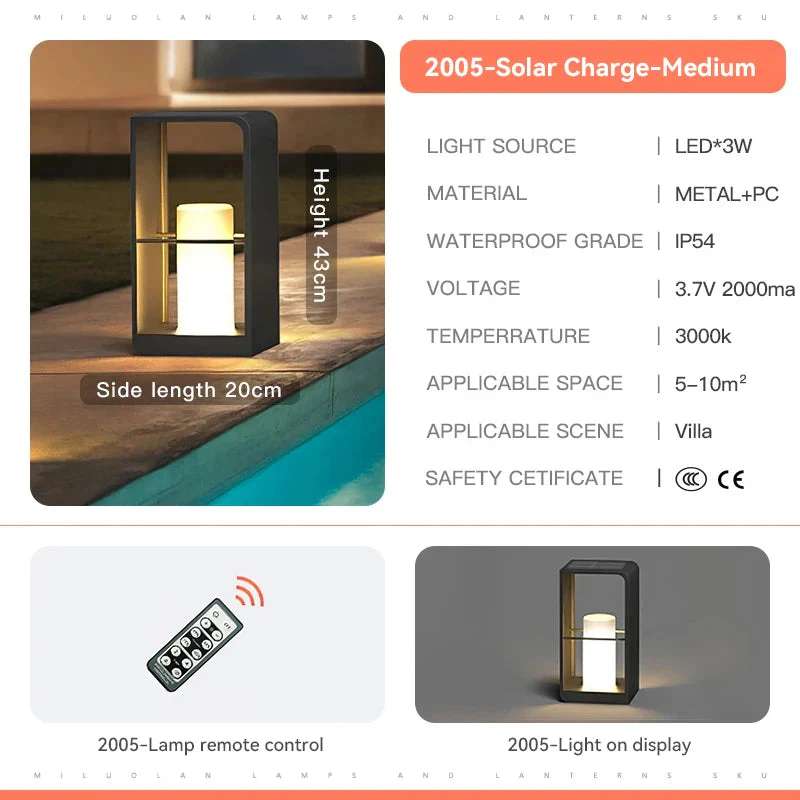 Alessa Portable Waterproof Lawn Solar LED Lamp - Image 6