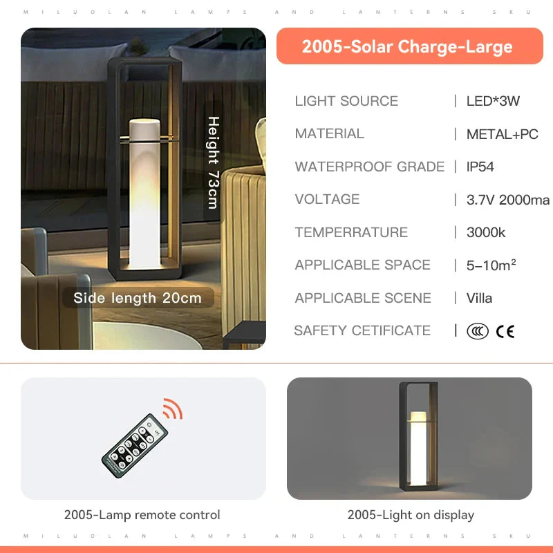 Alessa Portable Waterproof Lawn Solar LED Lamp - Image 7