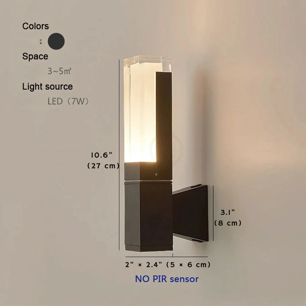 Aluminum Motion Sensor Outdoor Wall Sconce Light - Image 7
