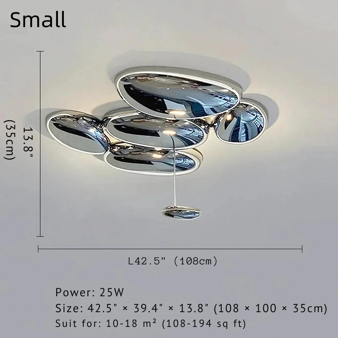 Amaris Modern Silver Flush Mount Chandelier - Image 10
