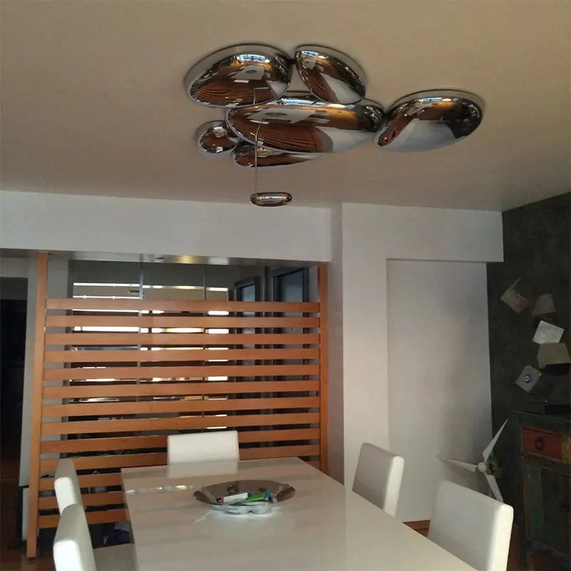 Amaris Modern Silver Flush Mount Chandelier - Image 4