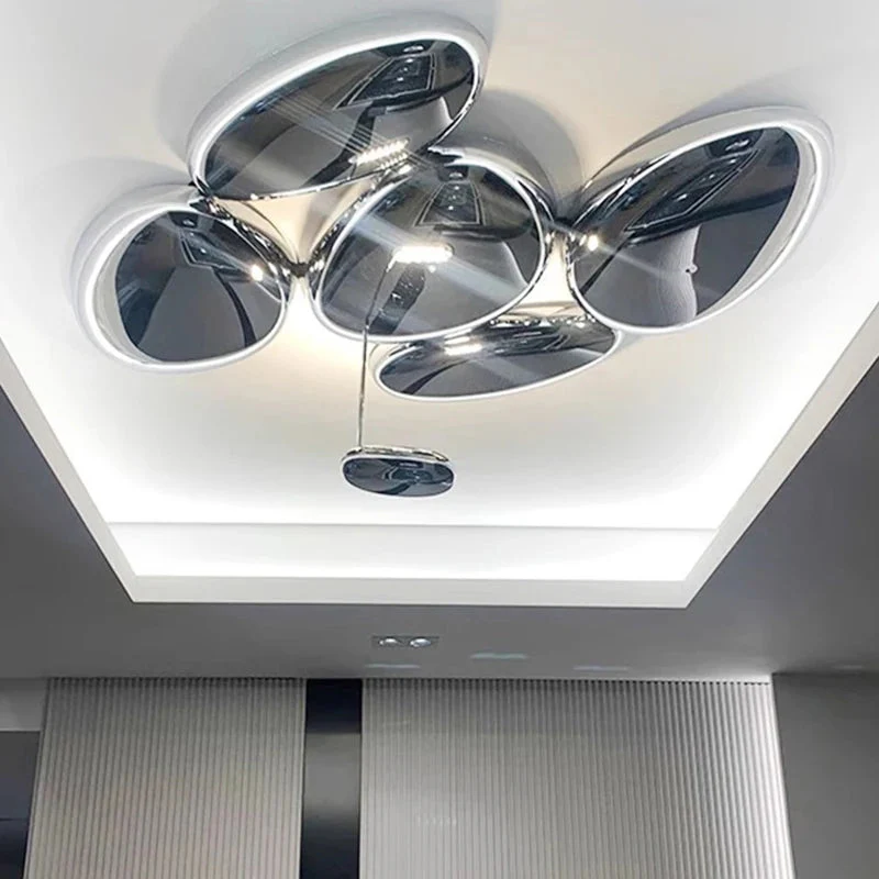 Amaris Modern Silver Flush Mount Chandelier - Image 5