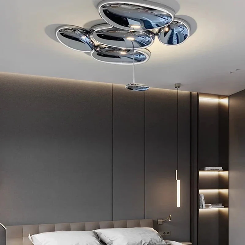 Amaris Modern Silver Flush Mount Chandelier - Image 6