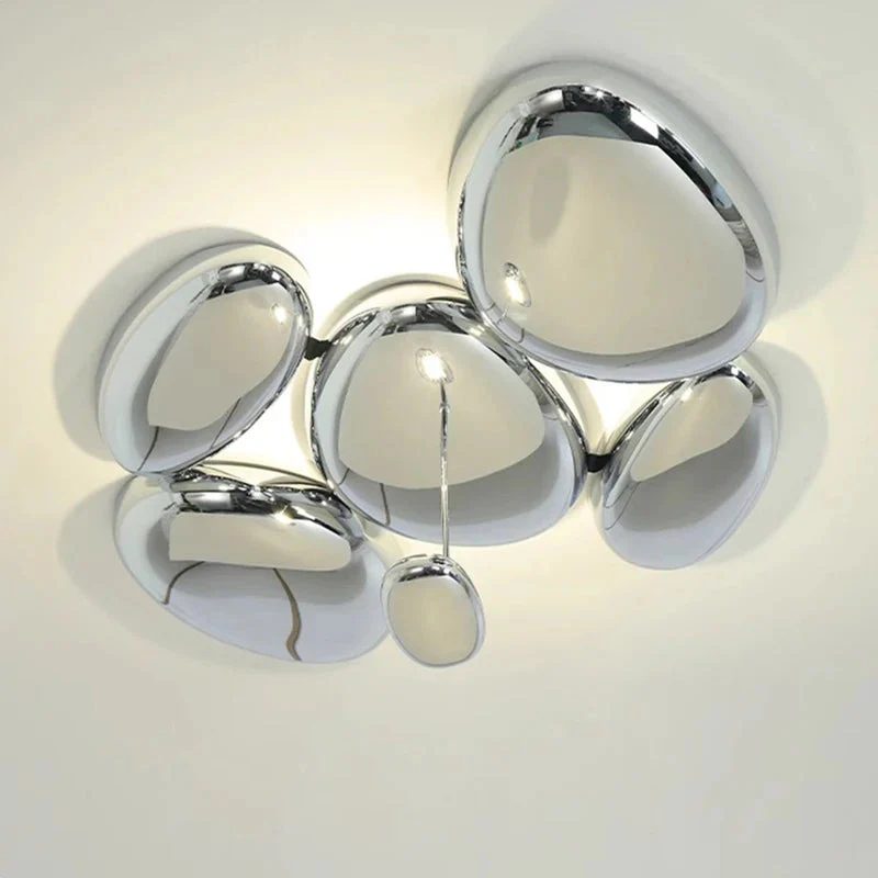 Amaris Modern Silver Flush Mount Chandelier - Image 8