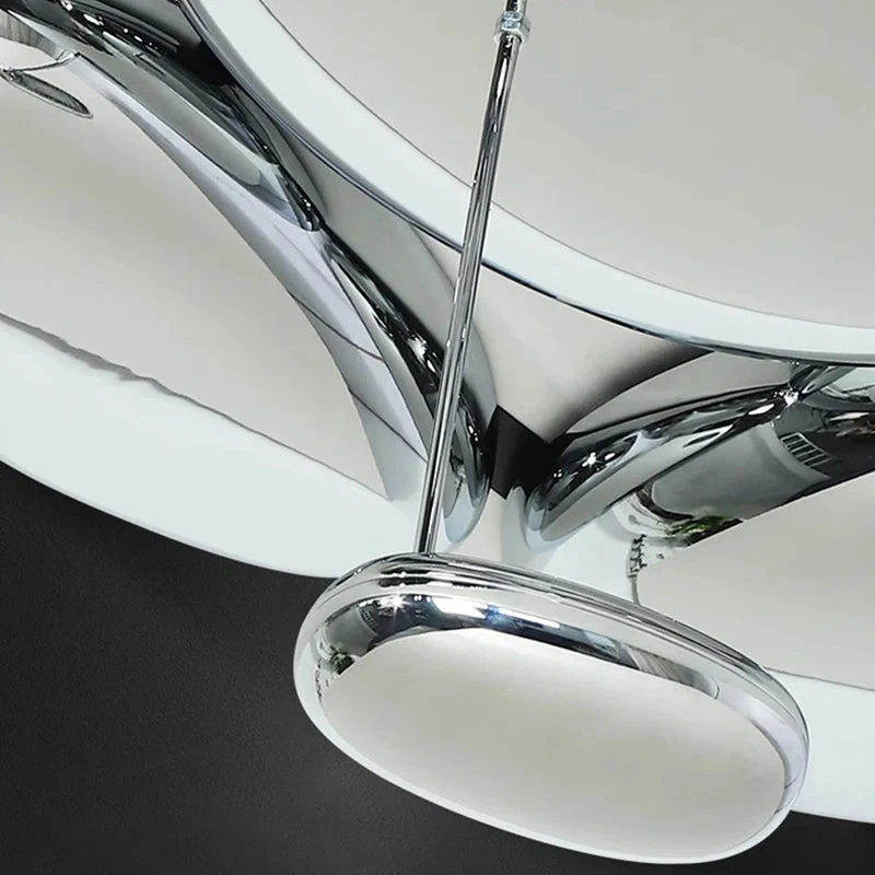 Amaris Modern Silver Flush Mount Chandelier - Image 9
