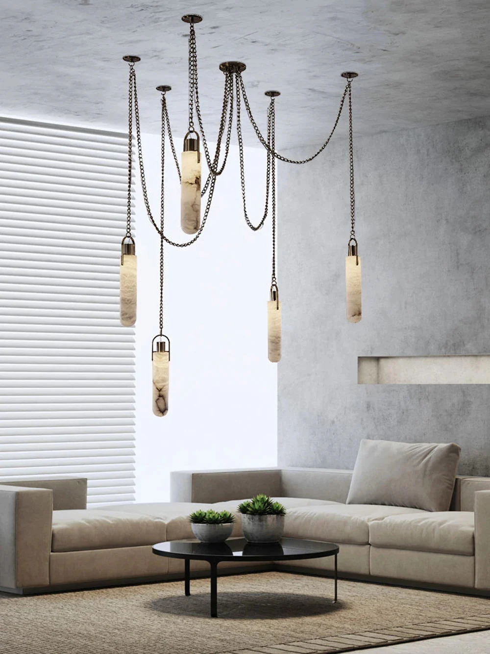 Anx Marble Ceiling Light
