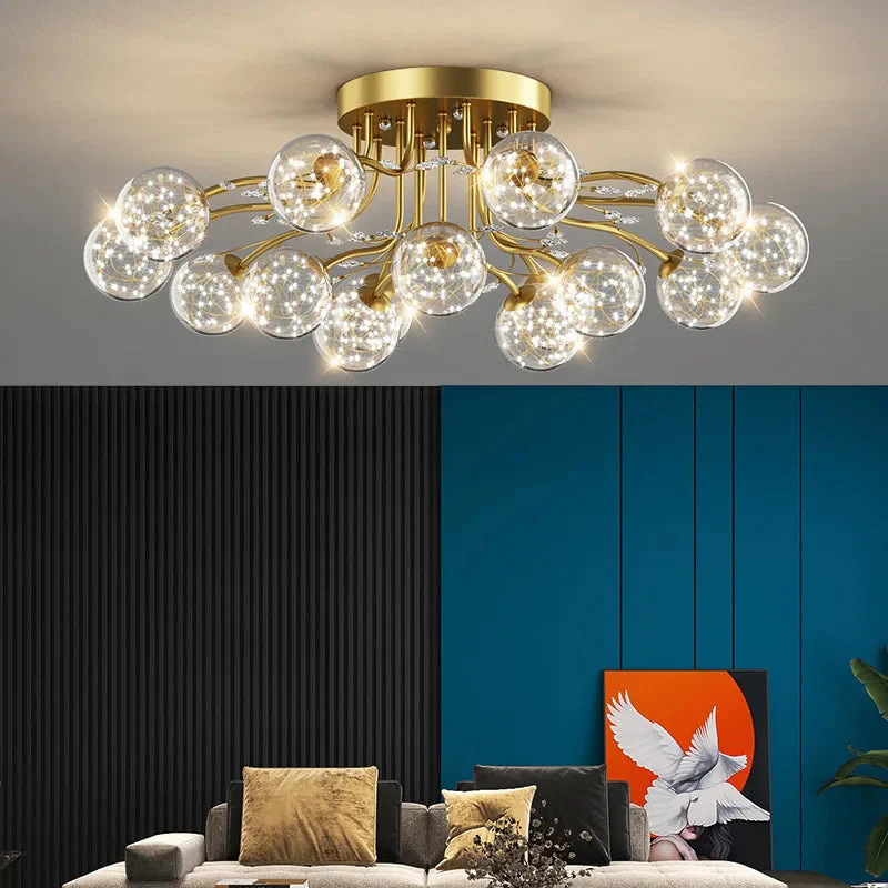 Anya Modern Bubble Glass Flush Mount Light - Image 2