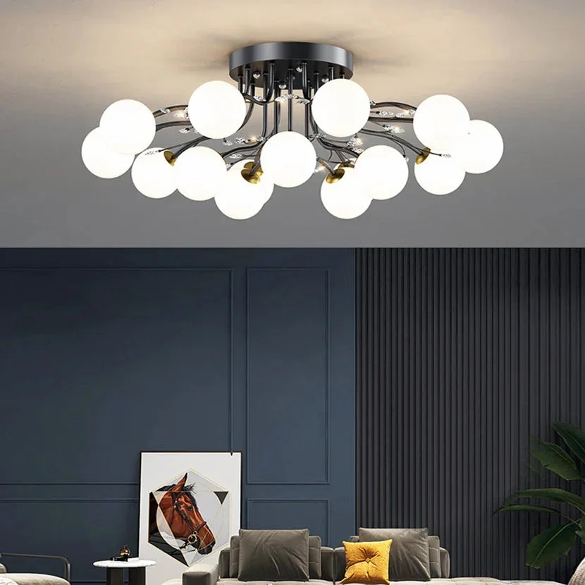 Anya Modern Bubble Glass Flush Mount Light - Image 3
