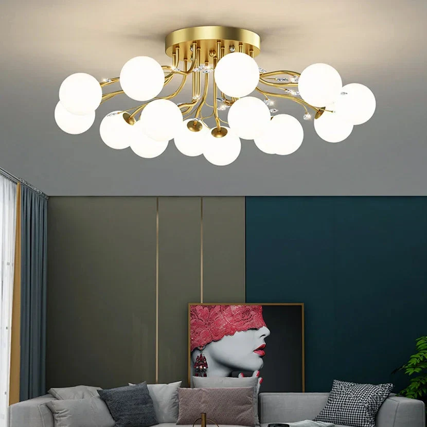 Anya Modern Bubble Glass Flush Mount Light - Image 5