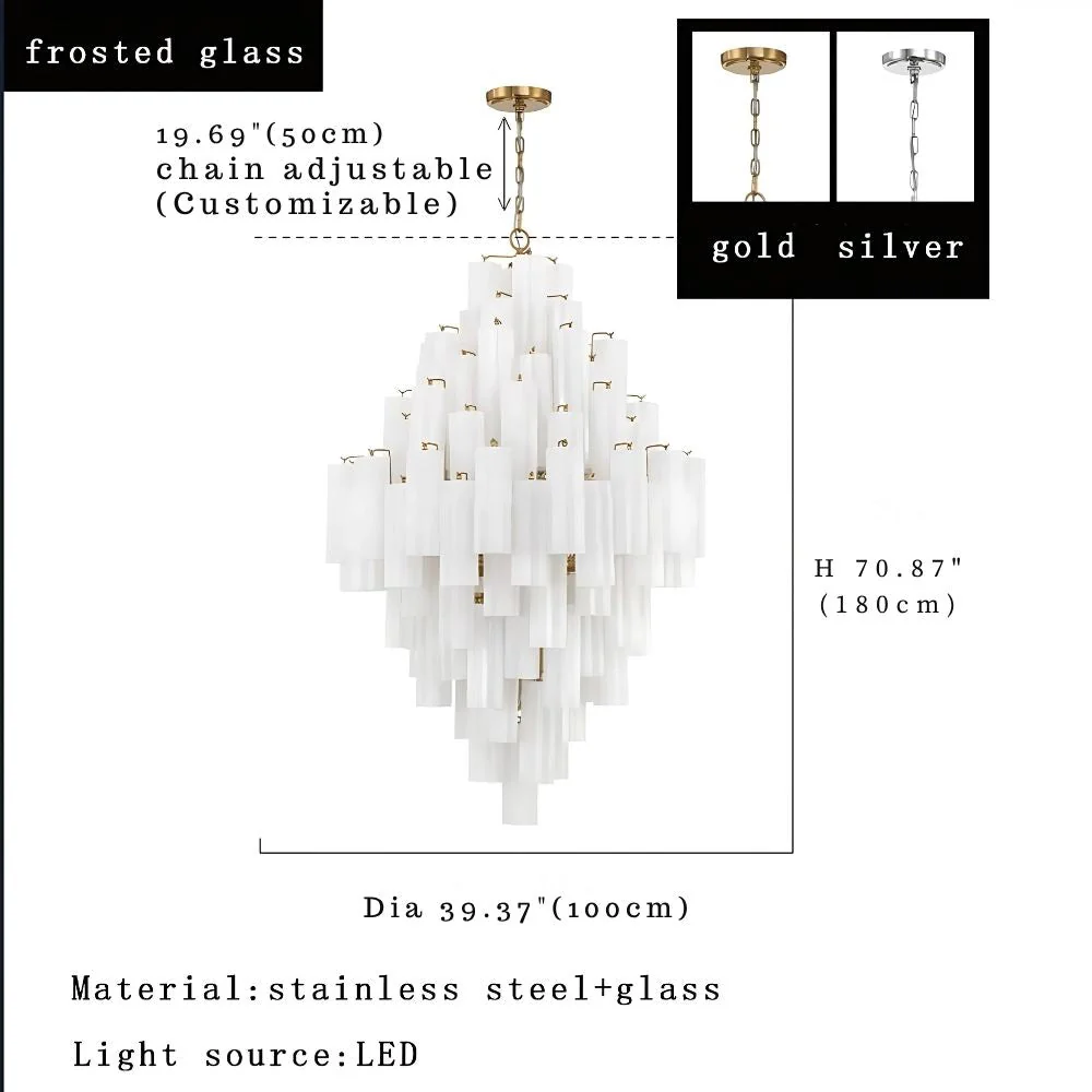 Arcdeco Large Glass Chandelier - Image 13