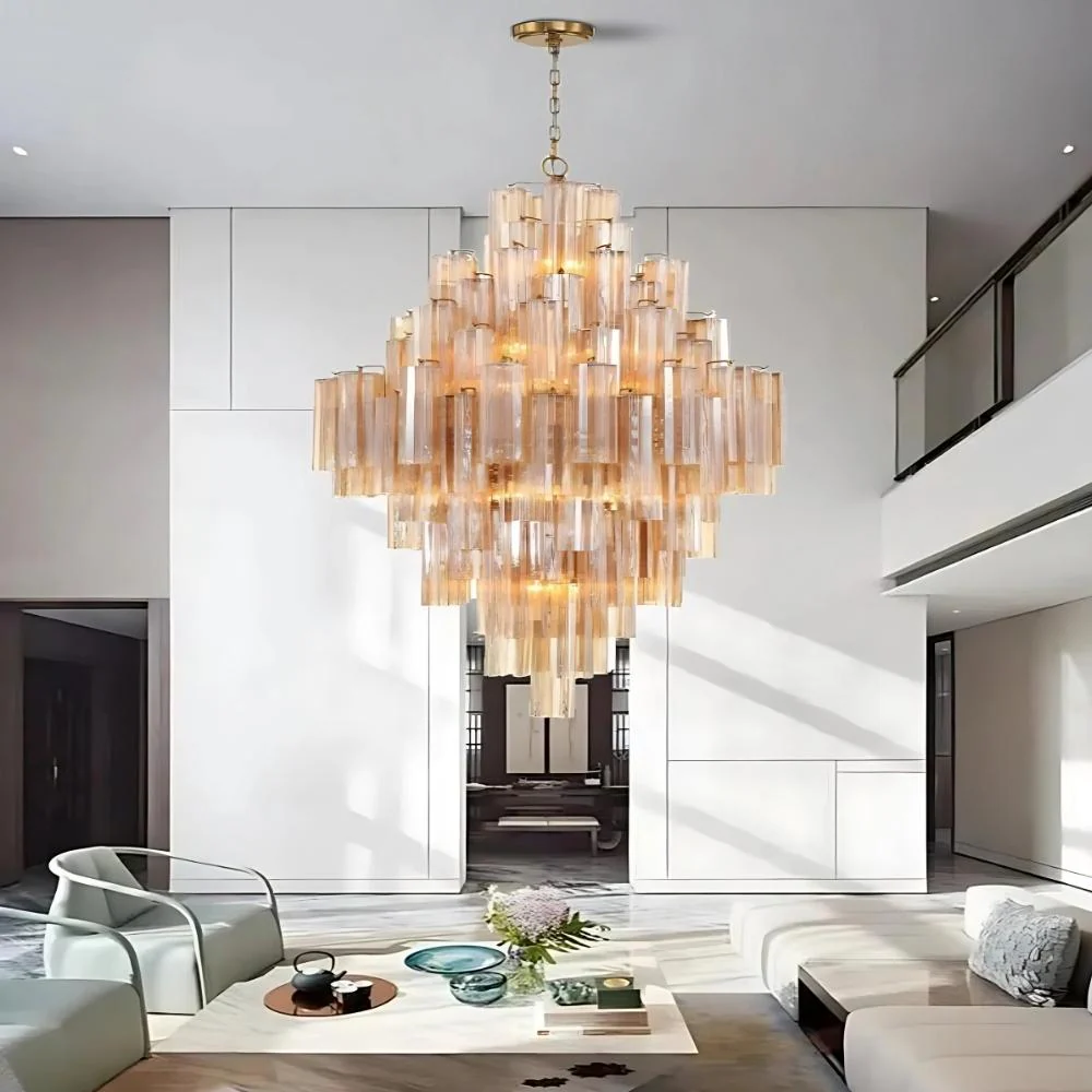 Arcdeco Large Glass Chandelier - Image 2