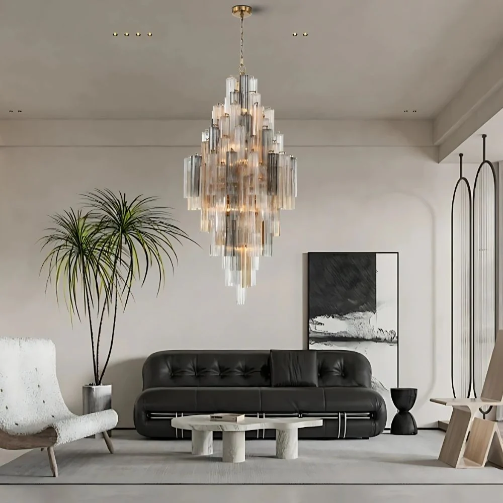 Arcdeco Large Glass Chandelier - Image 3