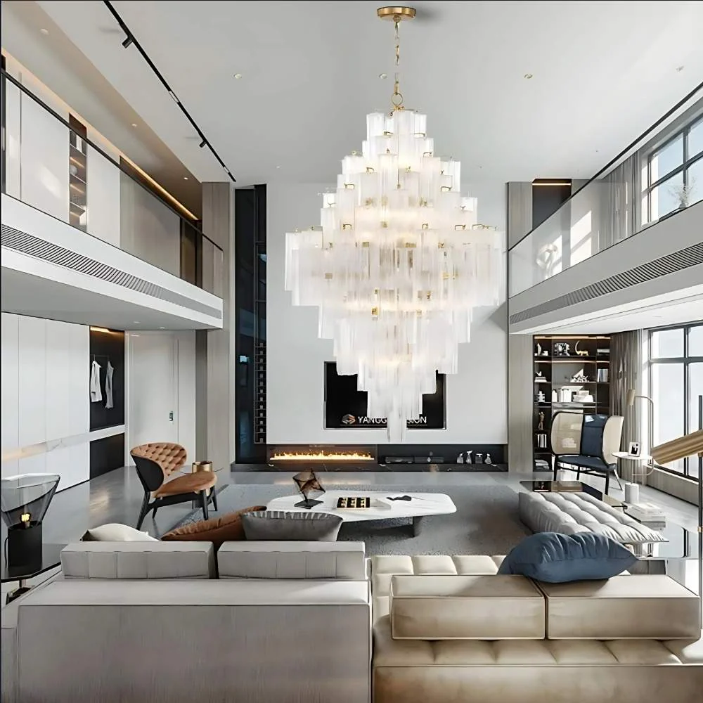 Arcdeco Large Glass Chandelier - Image 4