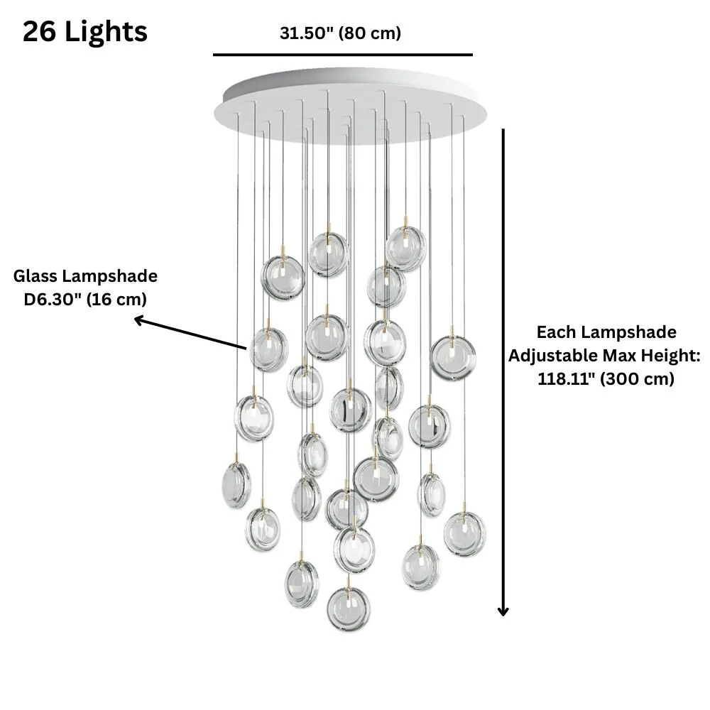 Arcli Contemporary Glass Cluster Chandelier - Image 13