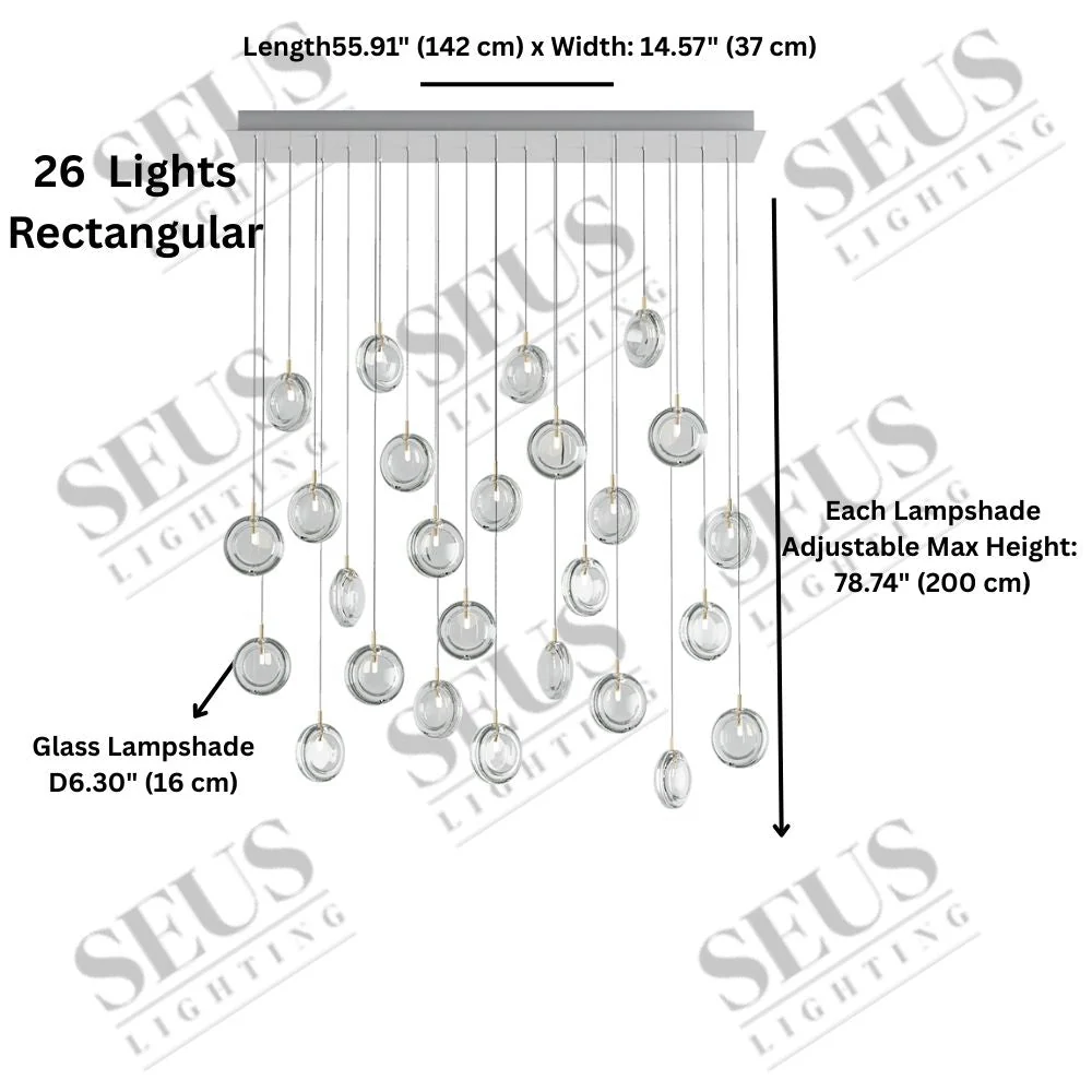 Arcli Contemporary Glass Cluster Chandelier - Image 14