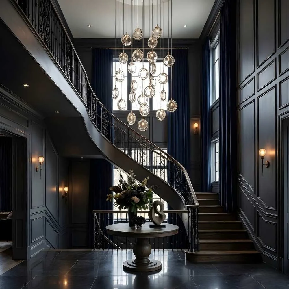 Arcli Contemporary Glass Cluster Chandelier - Image 2