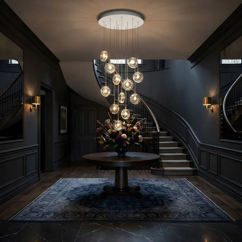 Arcli Contemporary Glass Cluster Chandelier - Image 4