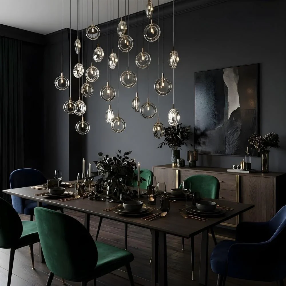 Arcli Contemporary Glass Cluster Chandelier - Image 5