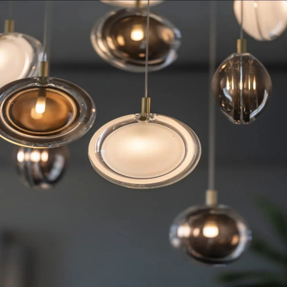 Arcli Contemporary Glass Cluster Chandelier - Image 6