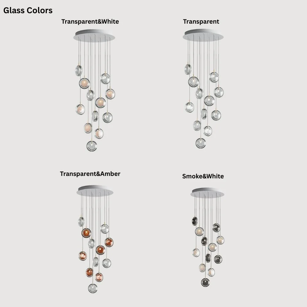 Arcli Contemporary Glass Cluster Chandelier - Image 8