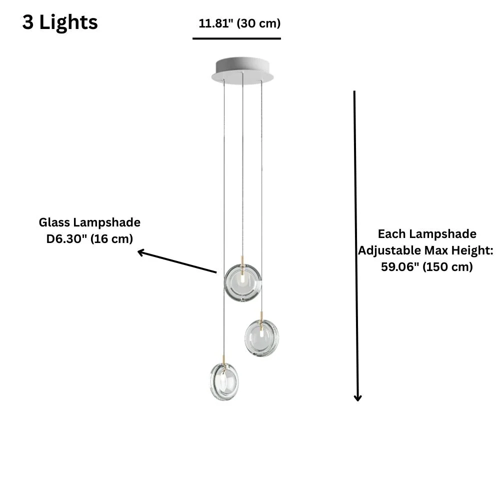 Arcli Contemporary Glass Cluster Chandelier - Image 9