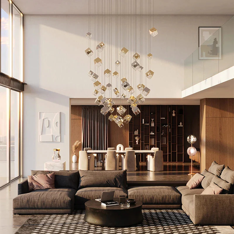 Aren Cube Large Pendant Light For High Ceilings - Image 3