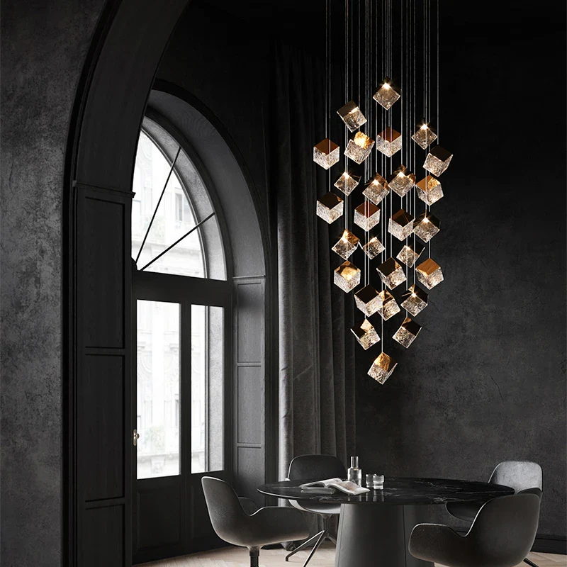 Aren Cube Large Pendant Light For High Ceilings - Image 4