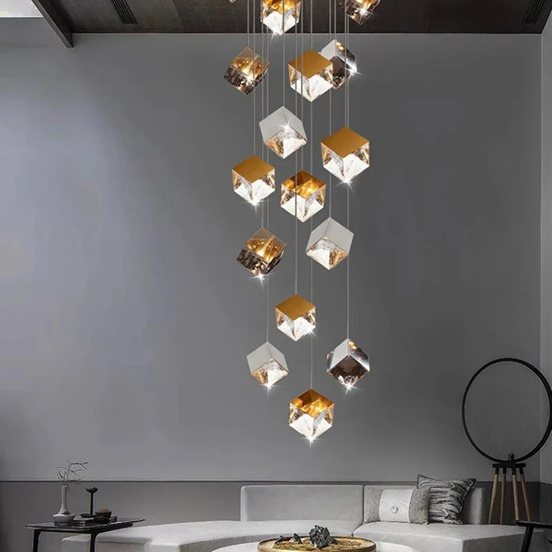 Aren Cube Large Pendant Light For High Ceilings - Image 6
