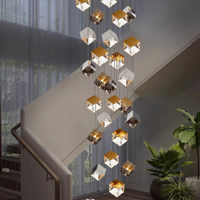 Aren Cube Large Pendant Light For High Ceilings - Image 7