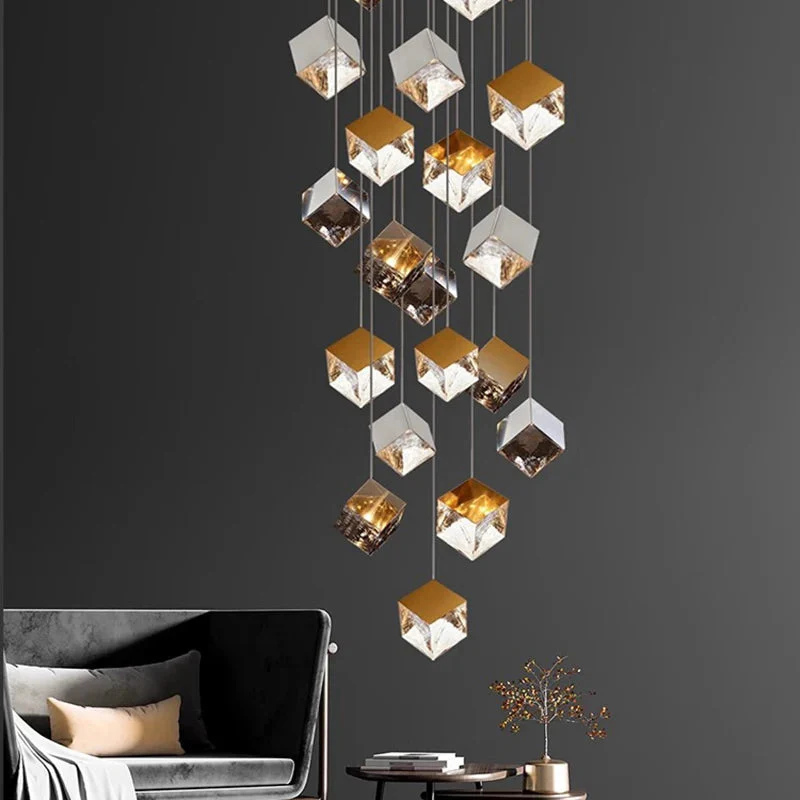 Aren Cube Large Pendant Light For High Ceilings - Image 9