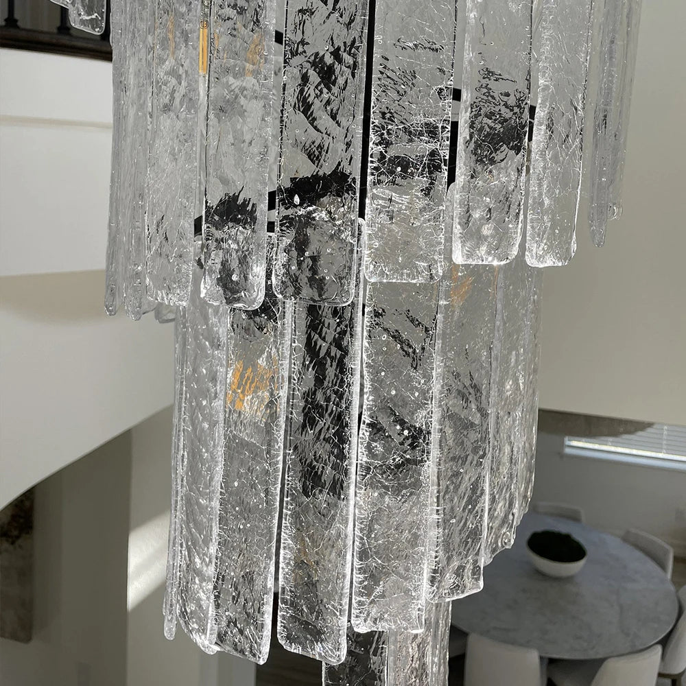 Assena Large Black high Ceiling Entryway Chandelier - Image 5