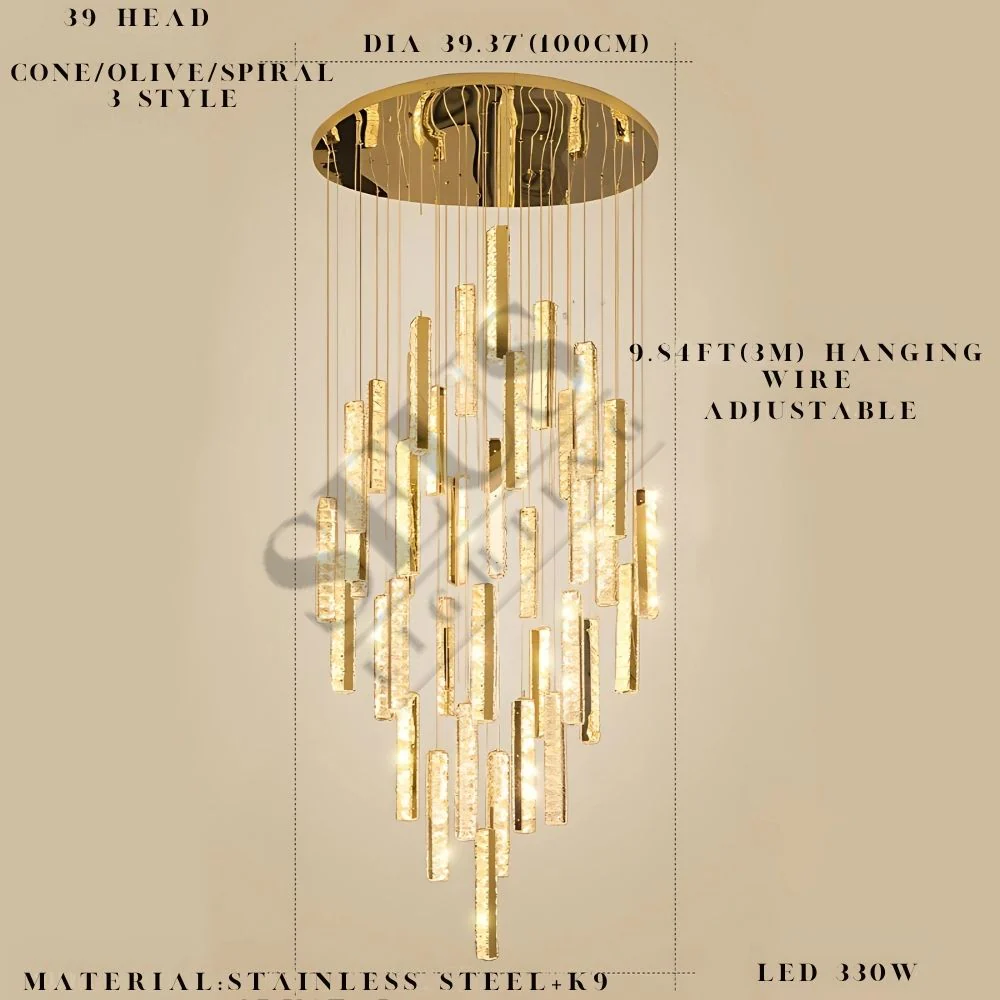 Aten Crystal Staircase Chandelier - Image 19