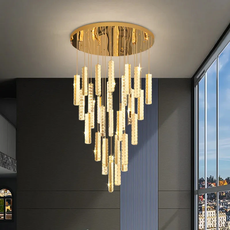 Aten Crystal Staircase Chandelier - Image 2