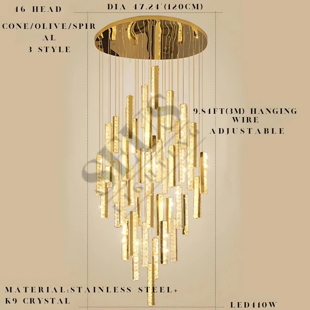 Aten Crystal Staircase Chandelier - Image 20