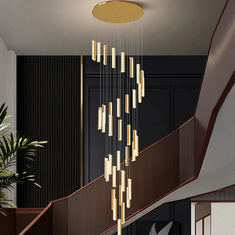 Aten Crystal Staircase Chandelier - Image 3