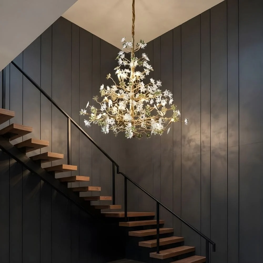 Auric Antique Vintage Brass Crystal Chandelier - Image 6