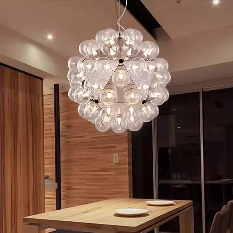 Ayli Clear Glass Bubble Pendant Light - Image 4