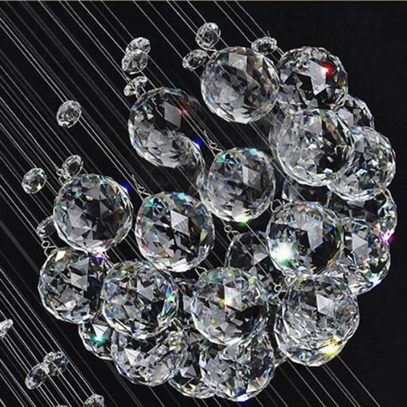 Ball Design Extra Large Crystal Chandelier for High Ceiling - Image 6