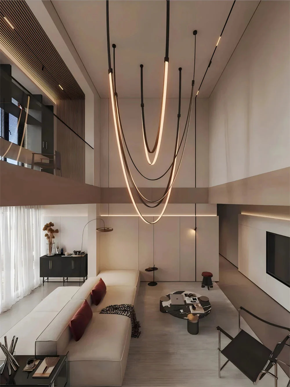 Beza Leather Belt Pendant Light - Image 2
