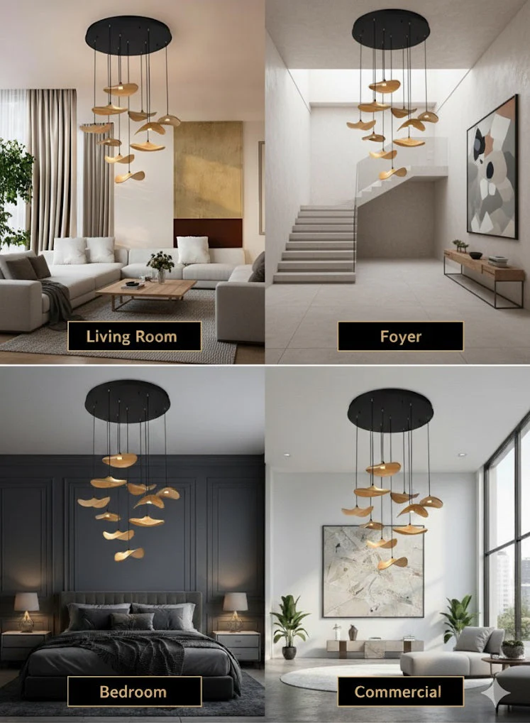 Bidi Multi Light Pendant Chandelier - Image 4