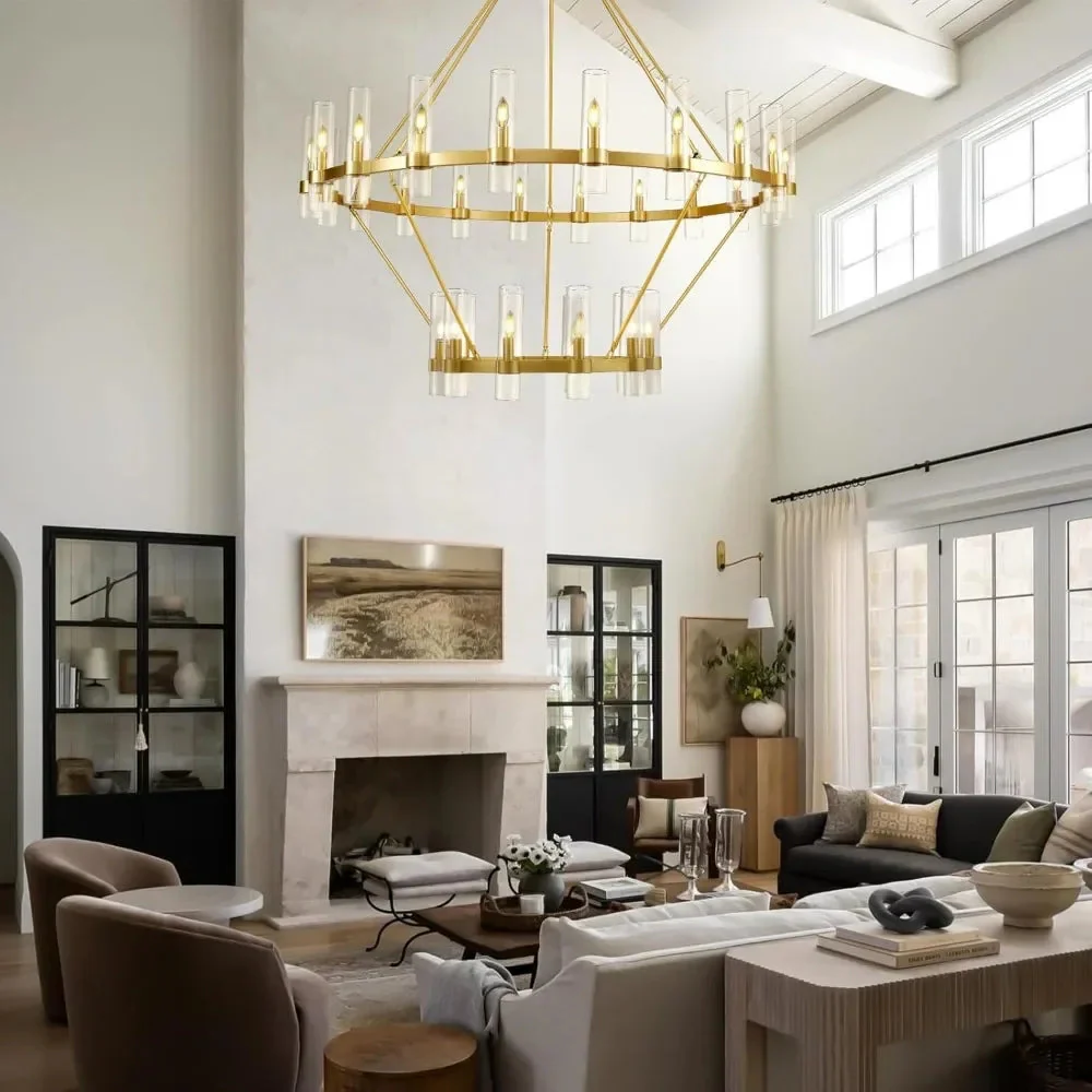Binna Double Wagon Wheel Chandelier - Image 2
