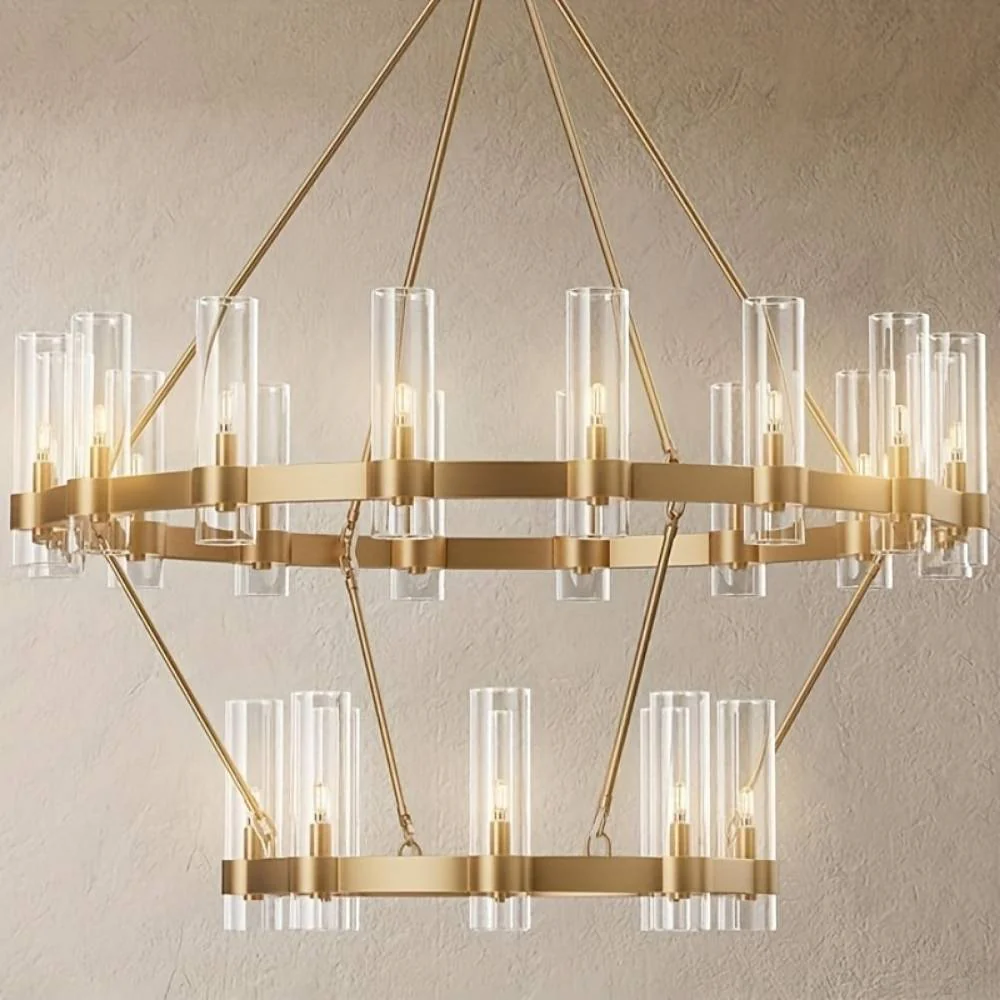 Binna Double Wagon Wheel Chandelier - Image 5